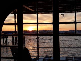 sunset view from master stateroom