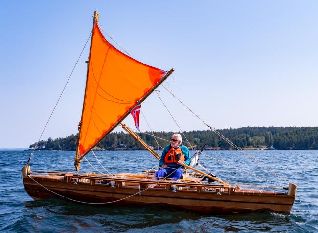 First time out the waka just wanted to sail on a close reach.