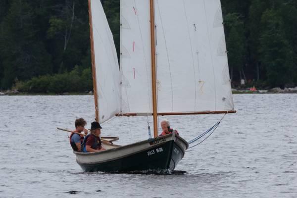 2014 Oughtred Caledonia Yawl 19', undersail view of bow