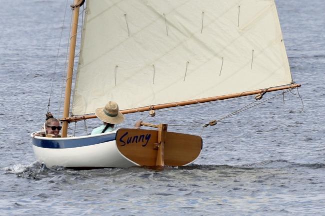 New 12' Goeller design Dinkey, undersail stern port side view