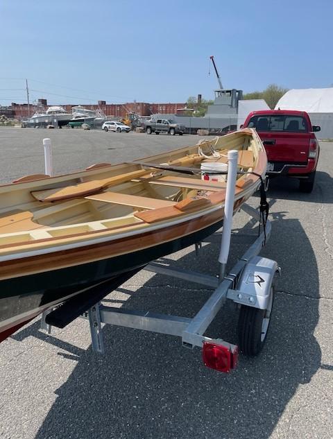 17' Gardner Nahant/Swampscott Rowing Dory, on trailer