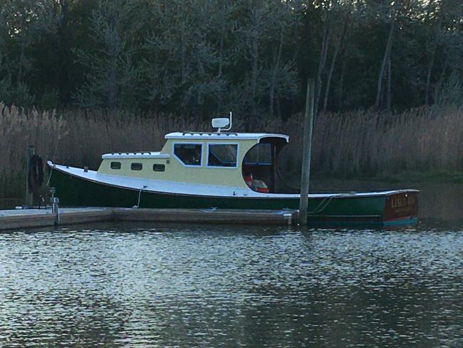 1964 Alvin Beal and Son, docked port side view