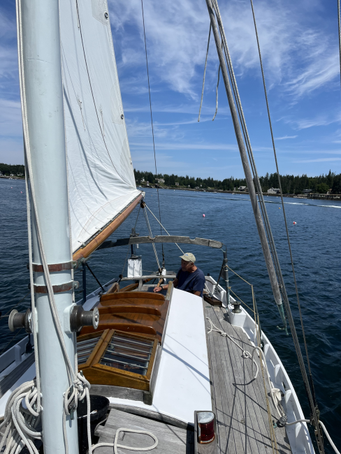 1990 Lyle Hess Cutter, understail looking toward stern 5
