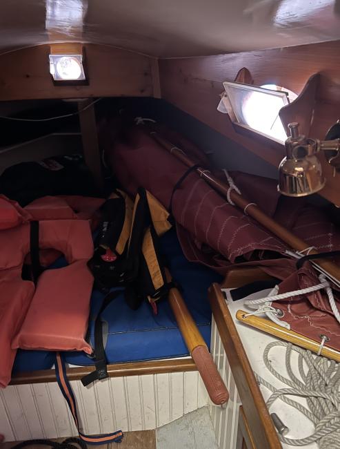 24' Peter van Dine Tancook Whaler, view of v berth