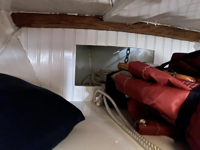 24' Peter van Dine Tancook Whaler, upclose inside view