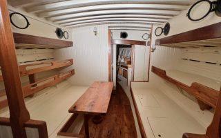 33' English style Gaff Cutter, view inside berth