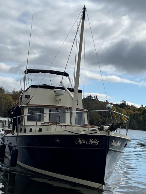 45' Robert Rich Cruiser, 1976, docking