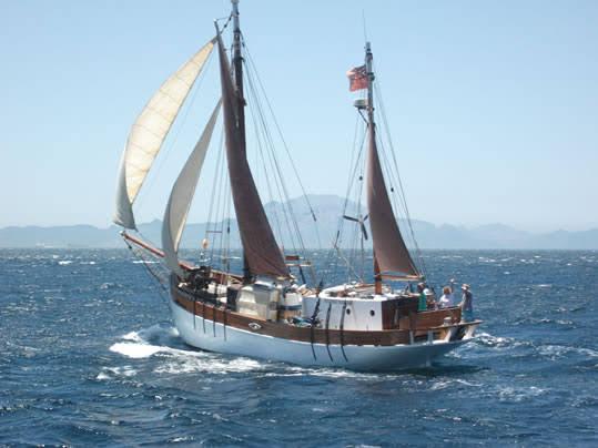 1928 Danish built 82’ Ketch “Pax Nostrum” Project, undersail port stern view