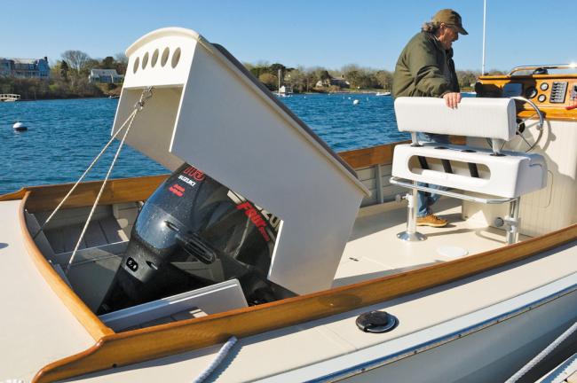 Nancy Lee First Light view of engine box open starboard side