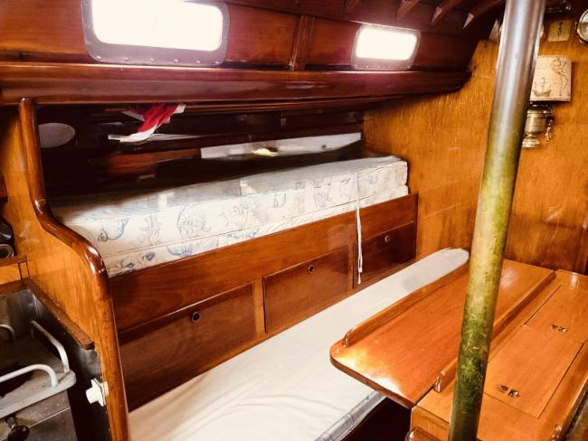 Rainmaker 1963 Yawl 39' bright finish, inside view