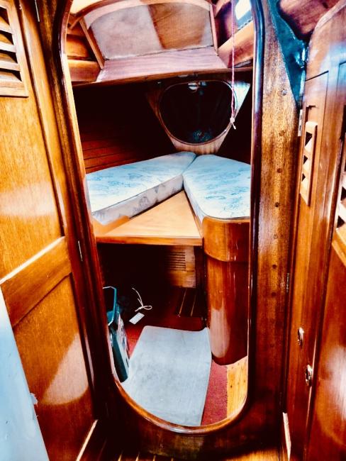 Rainmaker 1963 Yawl 39' bright finish, inside view
