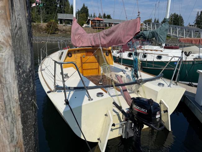 Didi Cruise Mini, docked in water stern view 