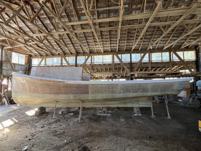 Core Sound Sink Netter style round stern, inside port side view