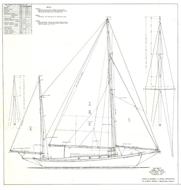 37' Alden hull, specs