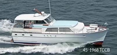 Matthews 45 Triple Cabin Flush Deck 1968, underway starboard side view