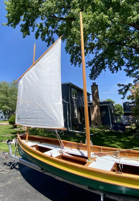 boat with sail up