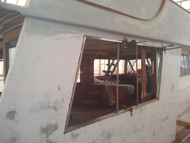 1965 Chris-Craft Constellation, stored inside up close view