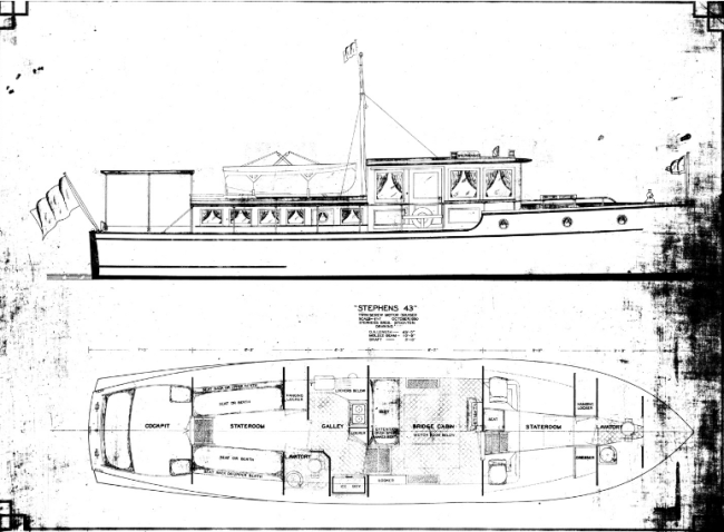 Original plans for the boat