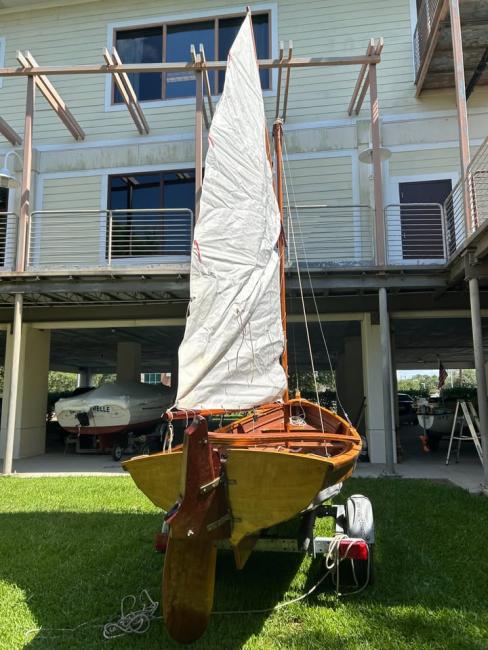 14' Penobscot Boat, on trailer stern view