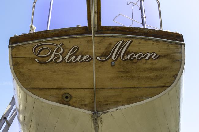 1936 Blue Moon Alden Design Cutter/Sloop, view of stern