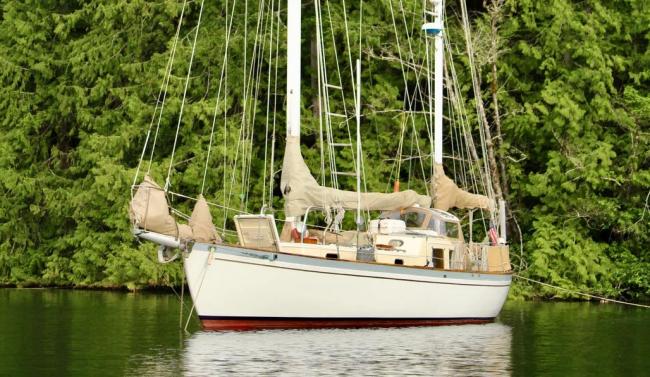 43' Double Ended Edson Schock Ketch, in water