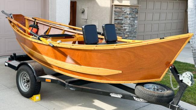 Classic Wooden McKensie River Drift Boat (River Dory) For Sale