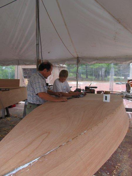 Adults or a team of adults and youth can build their own boats