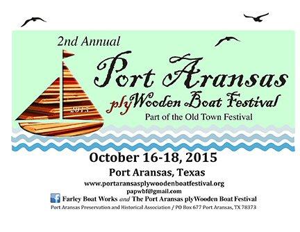 Port Aransas plyWooden Boat Festival poster.