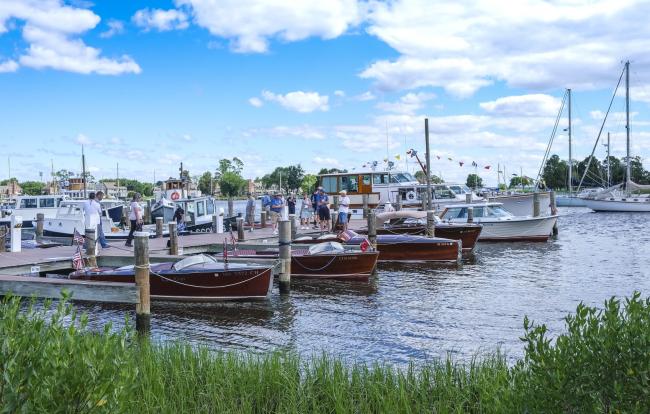 On the docks at the Chesapeake Antiques and Classic Festival
