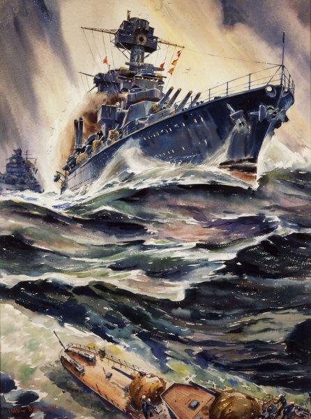 "The Backbone of Sea Power" by Arthur Beaumont.