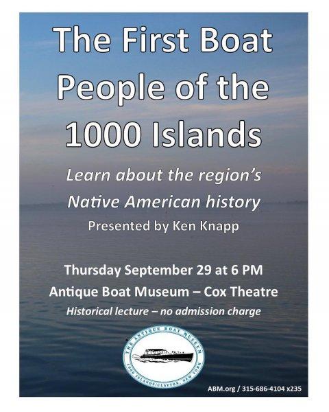 Lecture: The First Boat People of the 1000 Islands