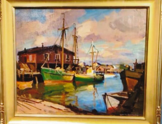 Emile Gruppe painting to be raffled as a benefit fundraiser. 