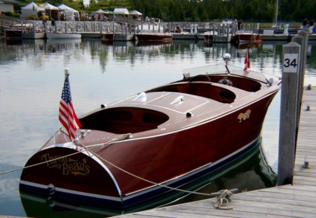 THREE BEAUS is just one of the many beautiful runabouts on display.