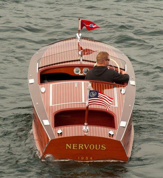 NERVOUS 1954 19′ Chris-Craft Racing Runabout (Photo by Don Ayers)