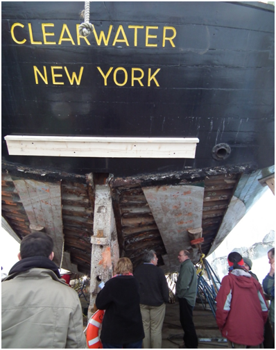 Restoration under way on Hudson River Sloop CLEARWATER 