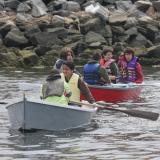 Two modified Bevin's skiffs were built and launched by GreenFleet.