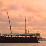 Musafir traditional wooden dhow.