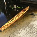 Strip-built Wahoo Fast Sea Kayak.