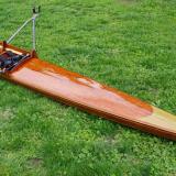 Recreational open-water rowing shell.