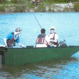 Fishing from the Jon Boat.