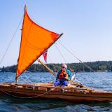 First time out the waka just wanted to sail on a close reach.