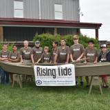 CBMM's Rising Tide After-School Boatbuilding students with Cattail