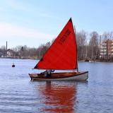 Test sail mid April in low temperature. The sea was still frozen just few days earlier.