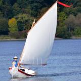 Serge Larocque sailing his Penobscot 14 on Lake Ontario