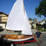 Passagemaker dinghy with sail.