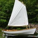 15' Dory-Skiff, on trailer starboard side view
