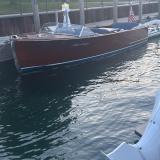1948 22' Chris Craft Sportsman, in water port side