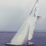 OLIN STEPHENS 6-METRE RACING SLOOP, undersail 