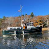 1973 PNW Trawler Live Aboard, in water starboard side view