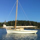 Harry Bryan Design "Katie" Sloop, in water port side view
